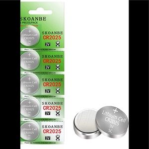 SKOANBE 5Packs CR2025 2025 3V Lithium Battery (5pieces)